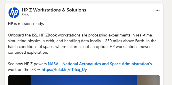HP Z Workstations on LinkedIn: “where failure is not an option”